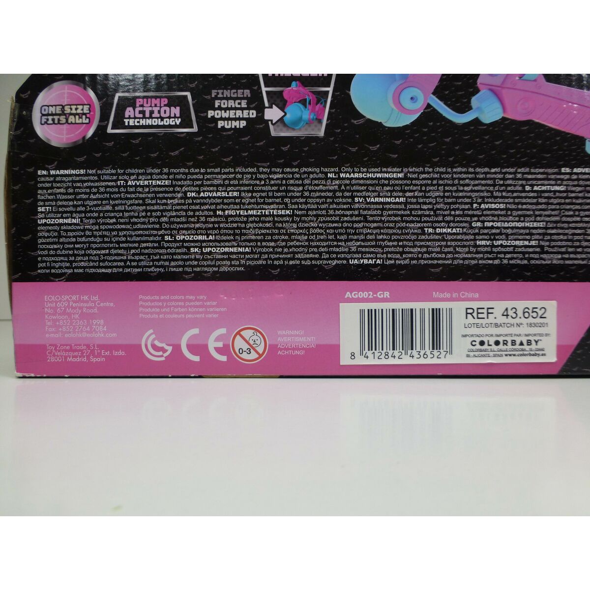 Vattenpistol Eolo HYDRO CHARGER Rosa 300 ml 38 x 8 x 7,5 cm (6 antal) - 12