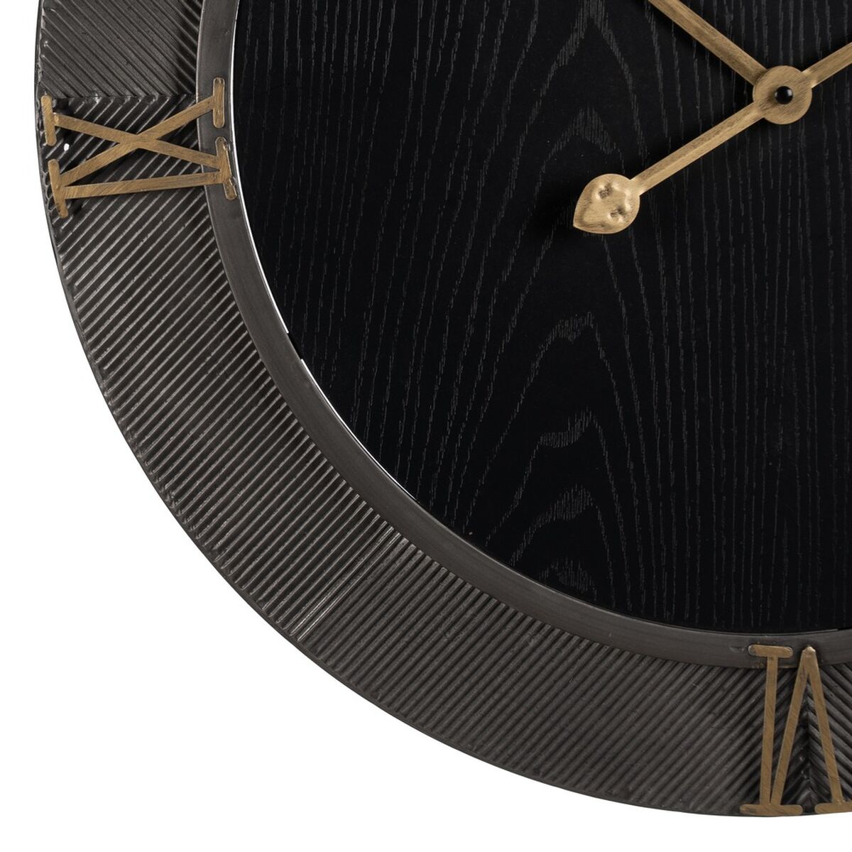 Väggklocka Svart Gyllene Järn Trä MDF 61 x 2,5 x 61 cm - 5