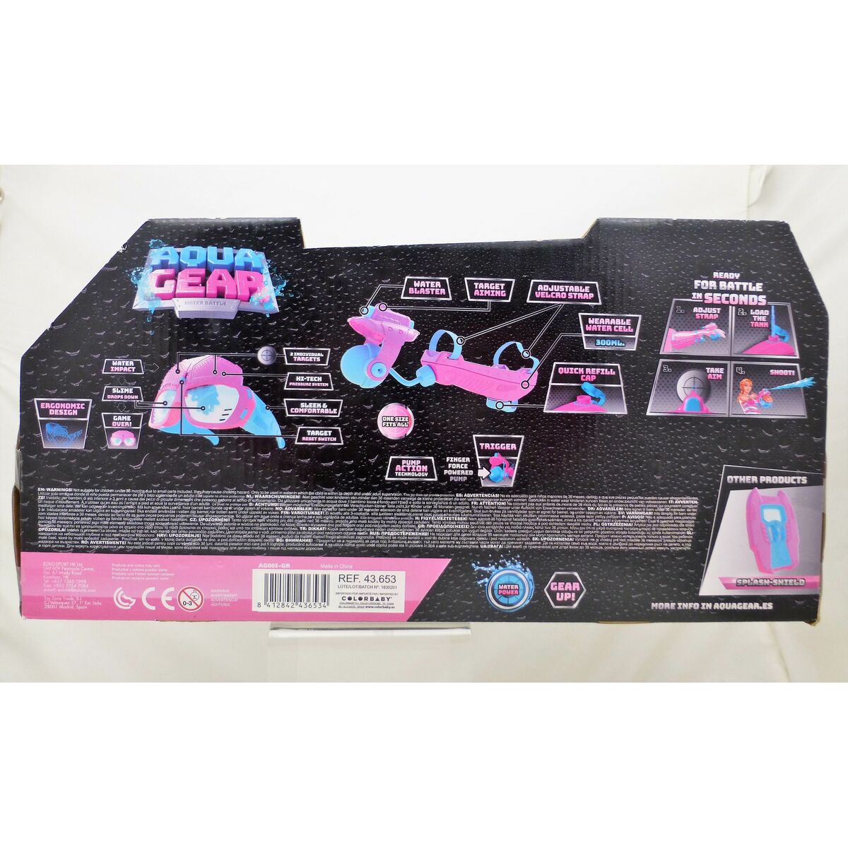 Vattenpistol Eolo AQUA GEAR Rosa 250 ml 38 x 8 x 7,5 cm (6 antal) - 11