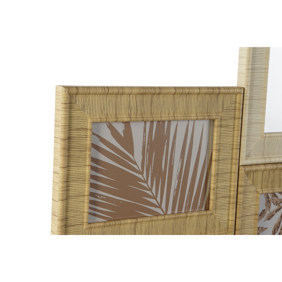 Fotoram Home ESPRIT Beige Naturell Glas polystyren Skandinavisk 60 X 2 X 59 cm - 3