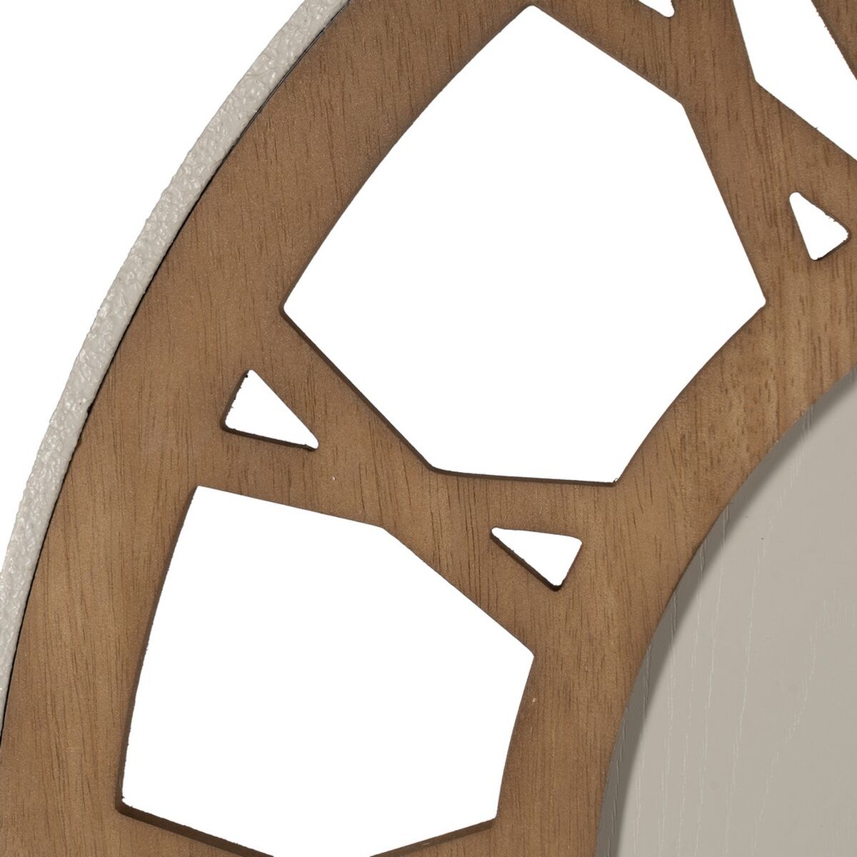 Väggklocka Naturell Järn Trä MDF 68,5 x 4 x 68,5 cm - 4