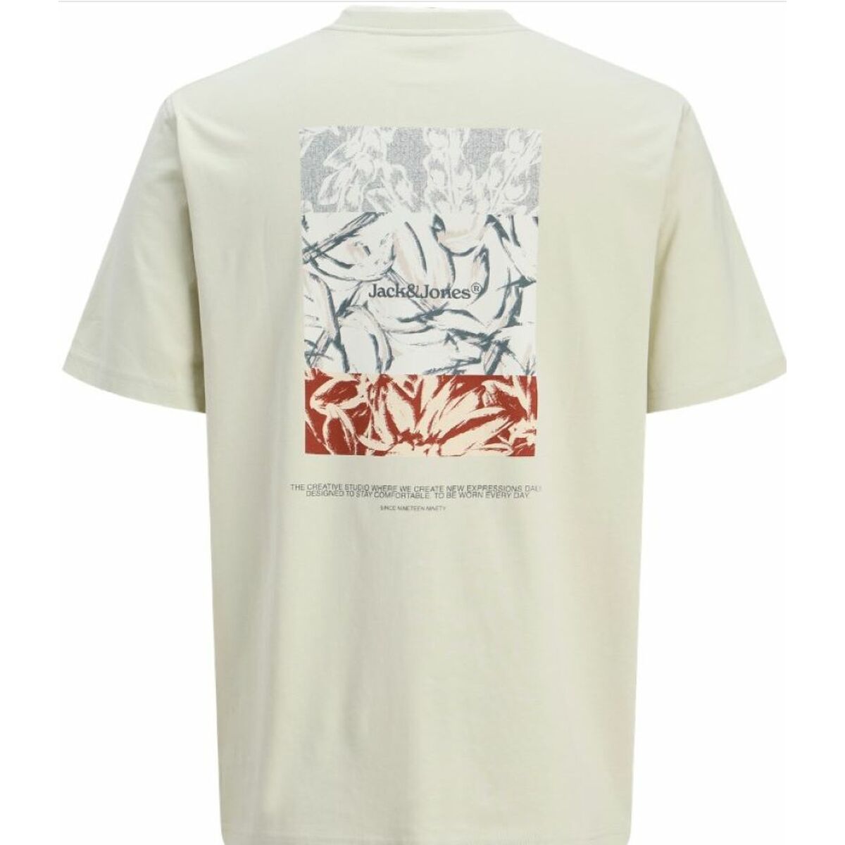 T-shirt med kortärm Herr Jack & Jones JORSPLIT BACK TEE 12272996 Grön - 2