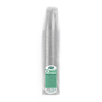 Set med återanvändbara glas Algon Transparent 300 ml 50 antal