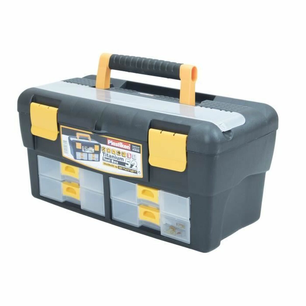 Verktygslåda Plastiken Titanium 81052 Plast 52 x 28 x 25 cm