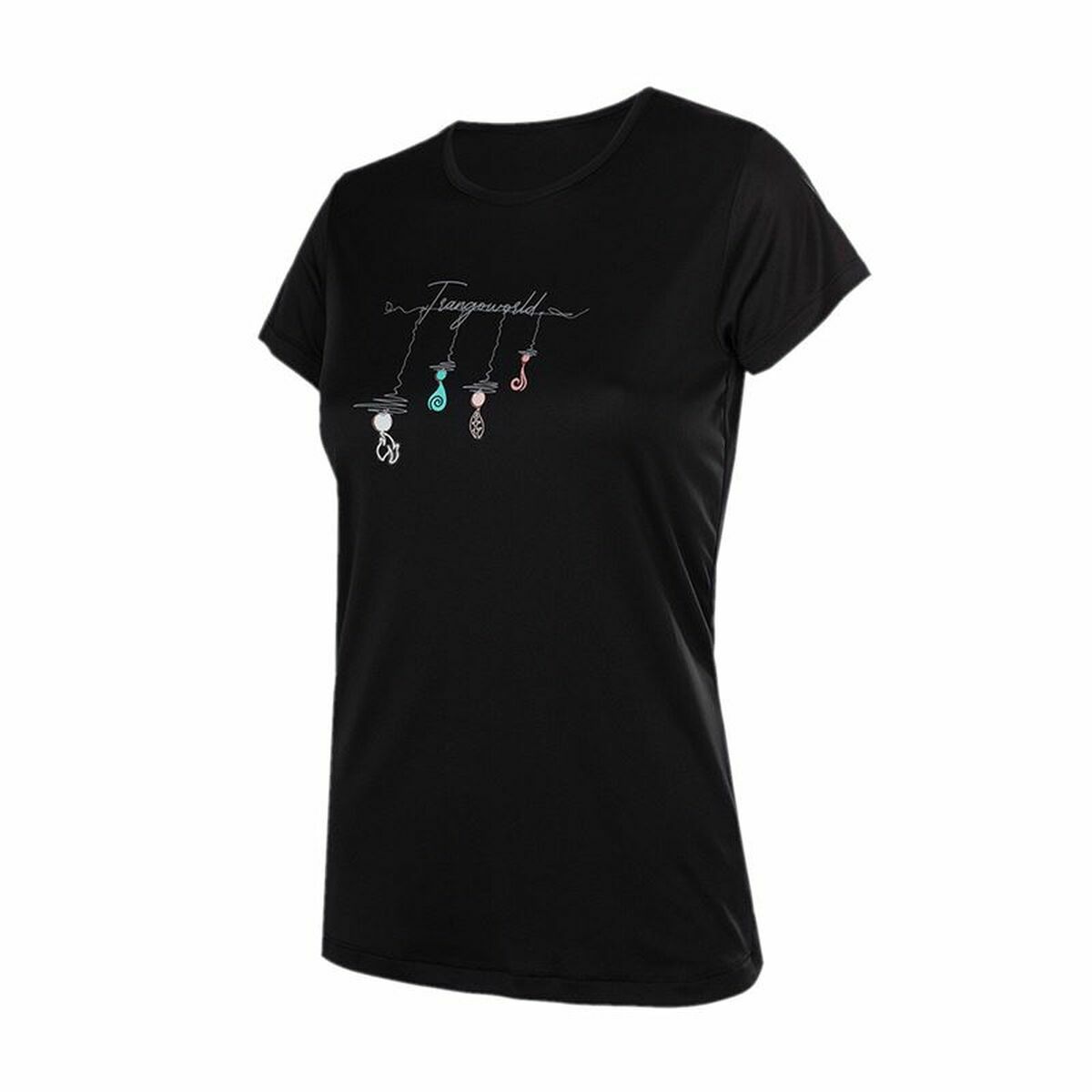 T-shirt med kortärm Dam Trangoworld Zalabi Berg Svart - 4