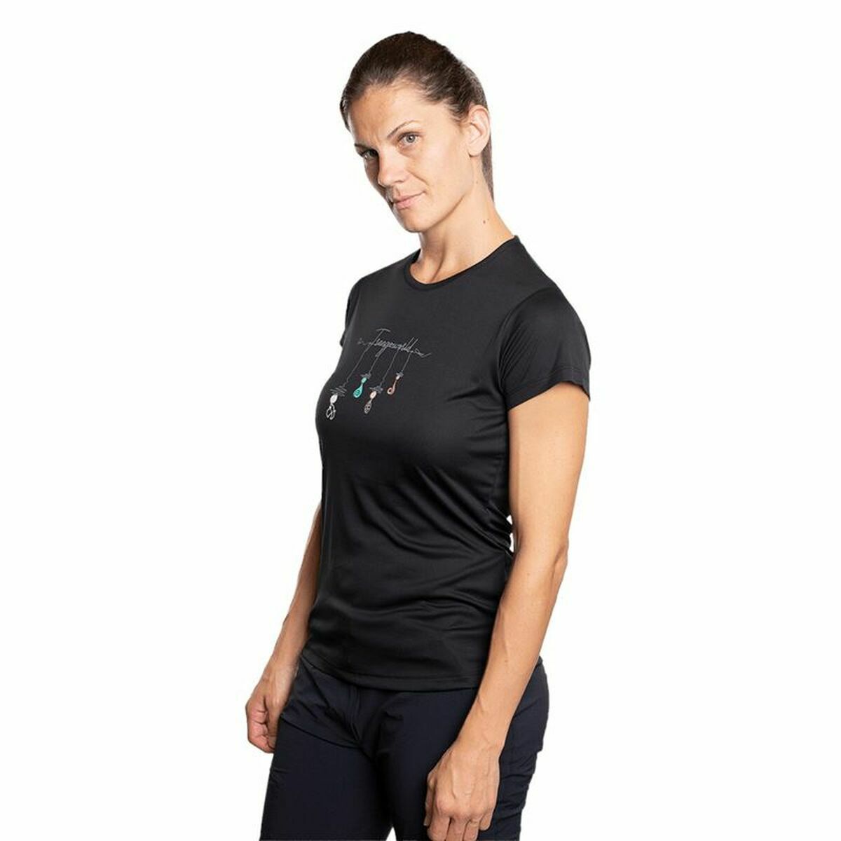 T-shirt med kortärm Dam Trangoworld Zalabi Berg Svart - 5