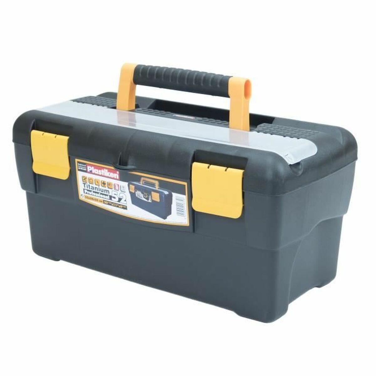 Verktygslåda Plastiken Titanium 82052 Plast 52 x 28 x 25 cm