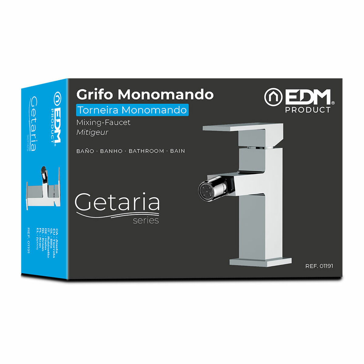 Blandare EDM 01191 Getaria Rostfritt stål Mässing Zink Bidé - 5