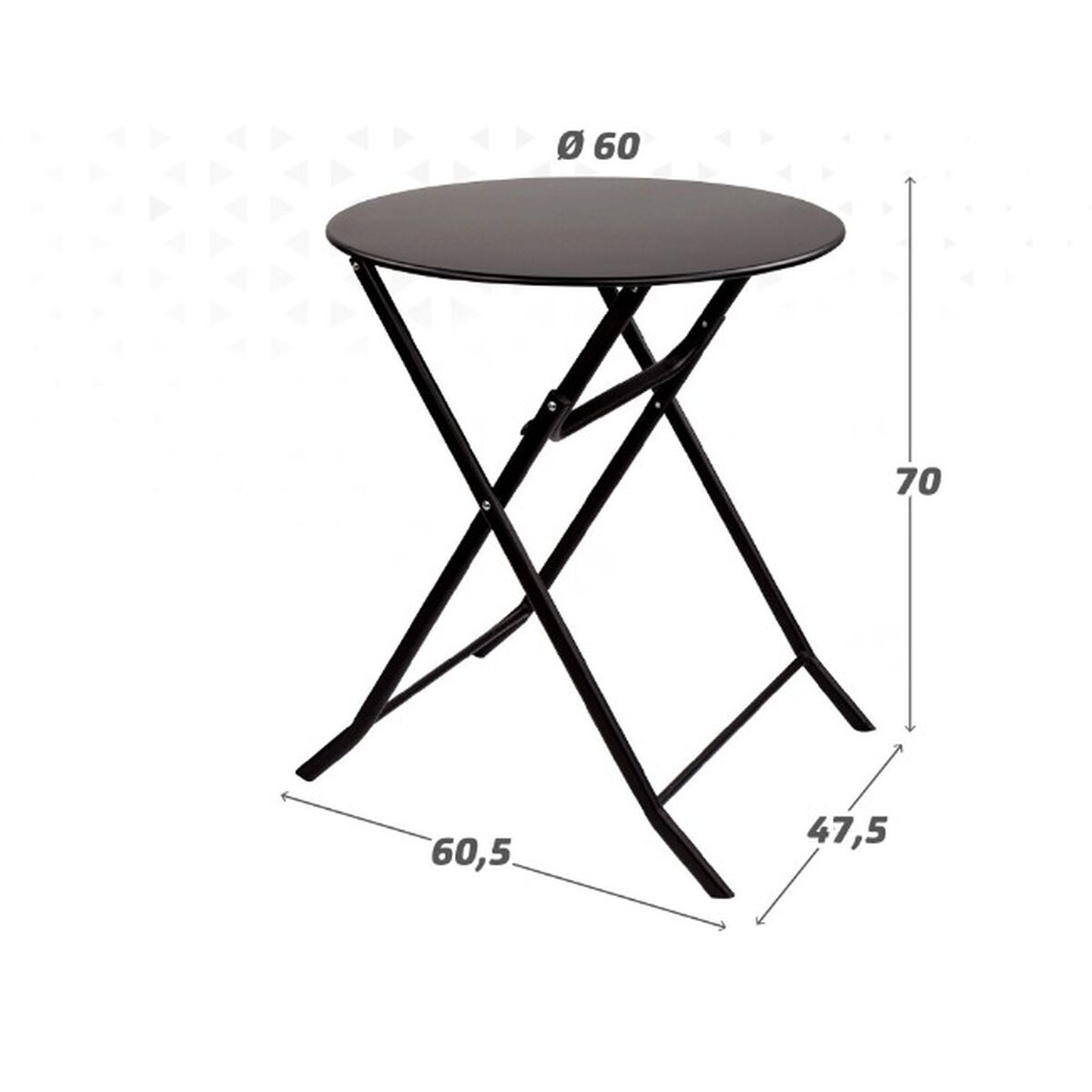 Fällbord Aktive 60 x 70 x 60 cm Stål - 7