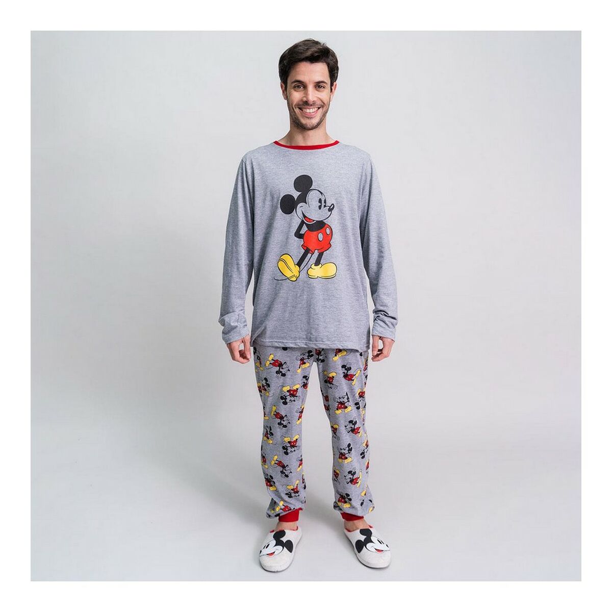 Pyjamas Mickey Mouse Grå (Vuxna) Män - 6