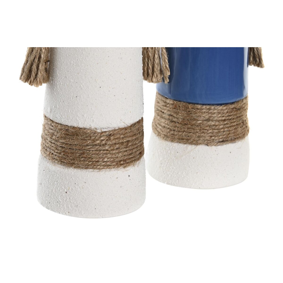 Vas DKD Home Decor Keramik Vit Marinblå (9,5 x 7 x 20 cm) (2 antal) - 2