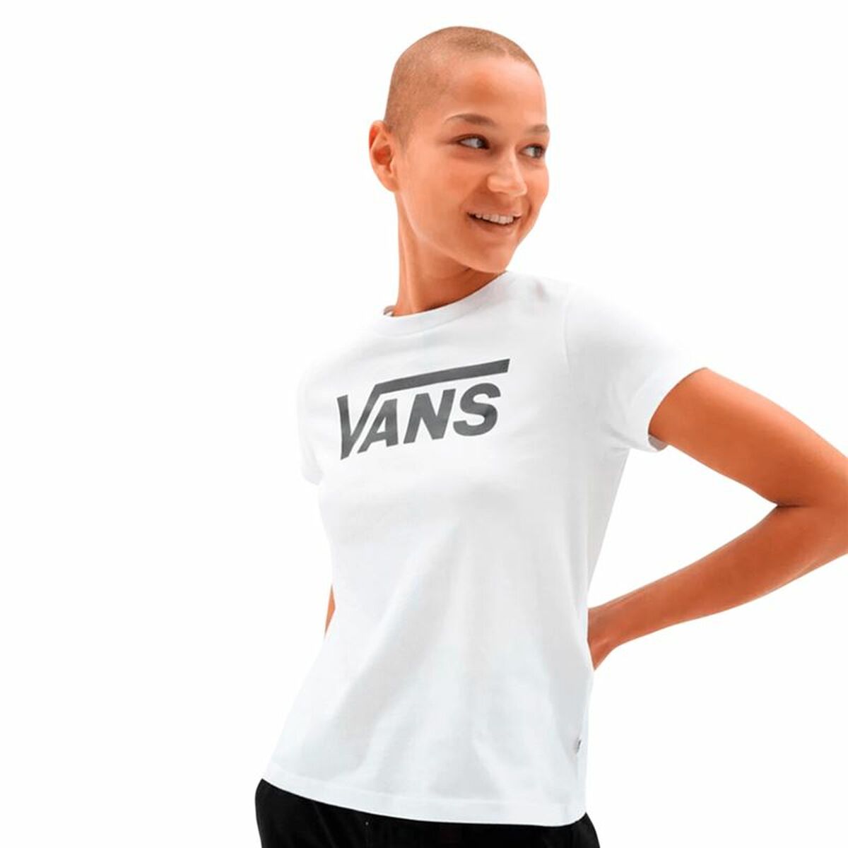 T-shirt med kortärm Dam Vans Flying Vit