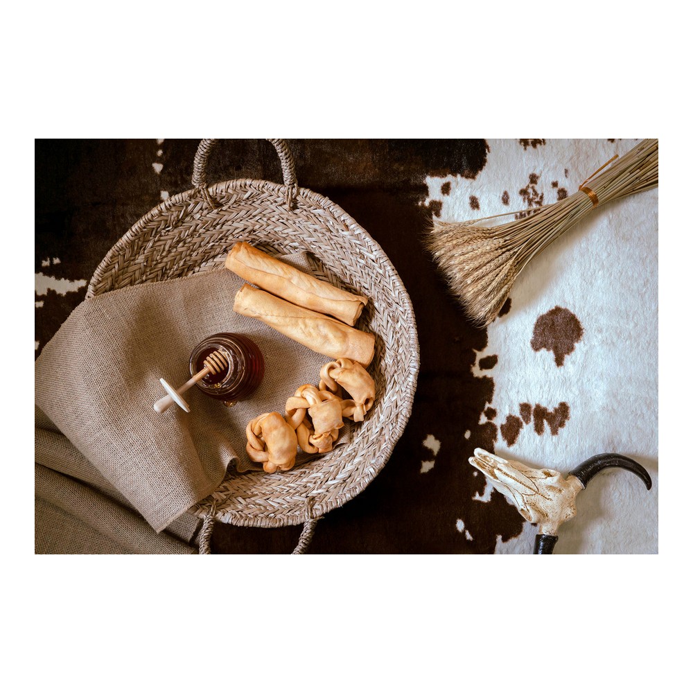 Hundgodis Gloria Snackys Rawhide Honung Flätning Donut - 5