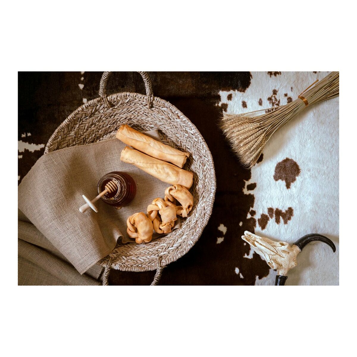 Hundgodis Gloria Snackys Rawhide Honung Flätning Donut - 15