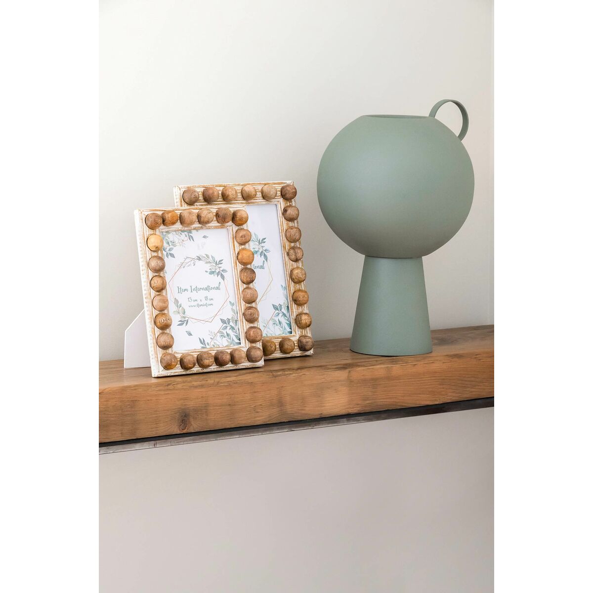 Fotoram Home ESPRIT Brun Naturell Glas Mangoträ 18 x 2,5 x 23,2 cm (12 antal) - 4