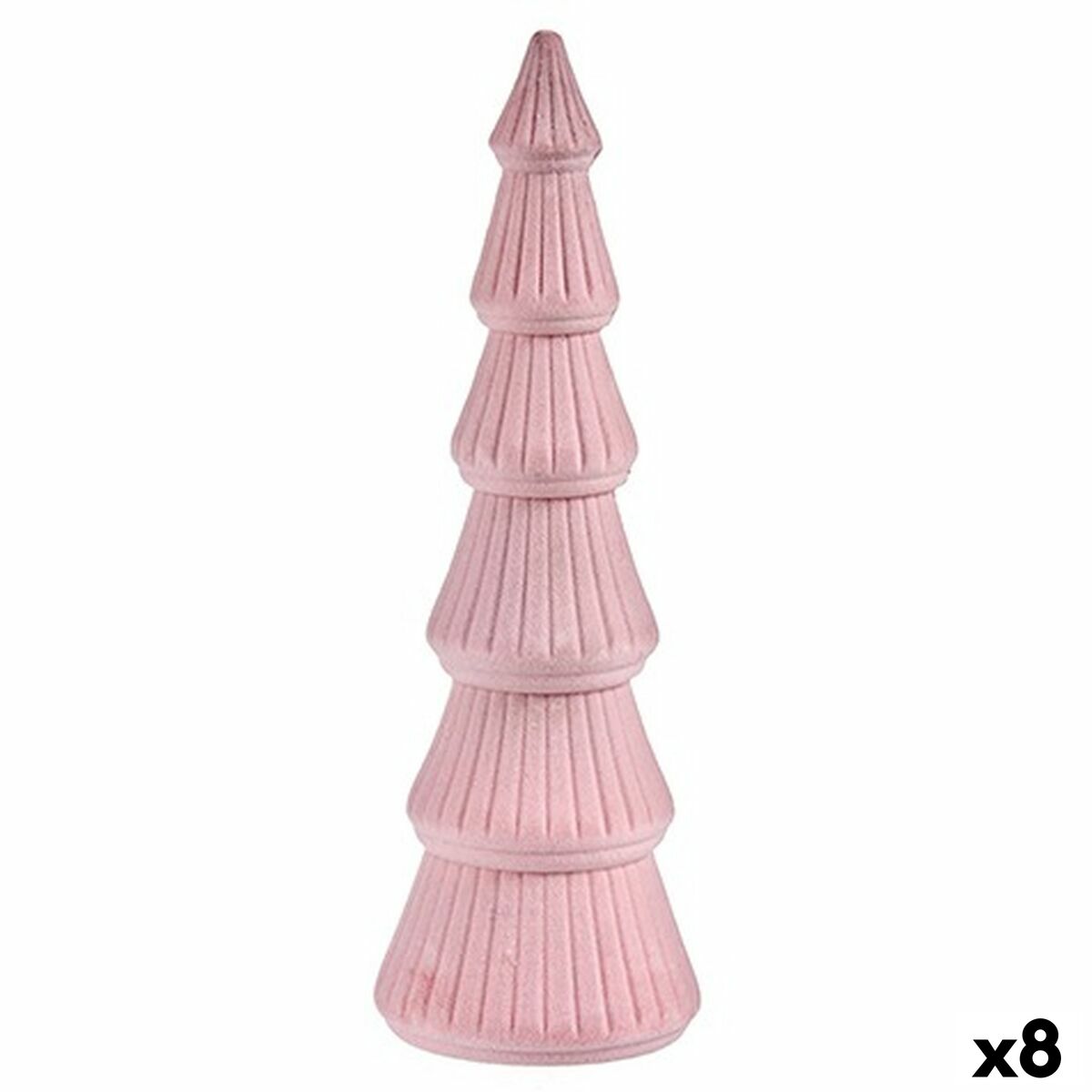 Julgran Krist+ Rosa Sammet Trä 12 x 34,5 x 12 cm (8 antal)