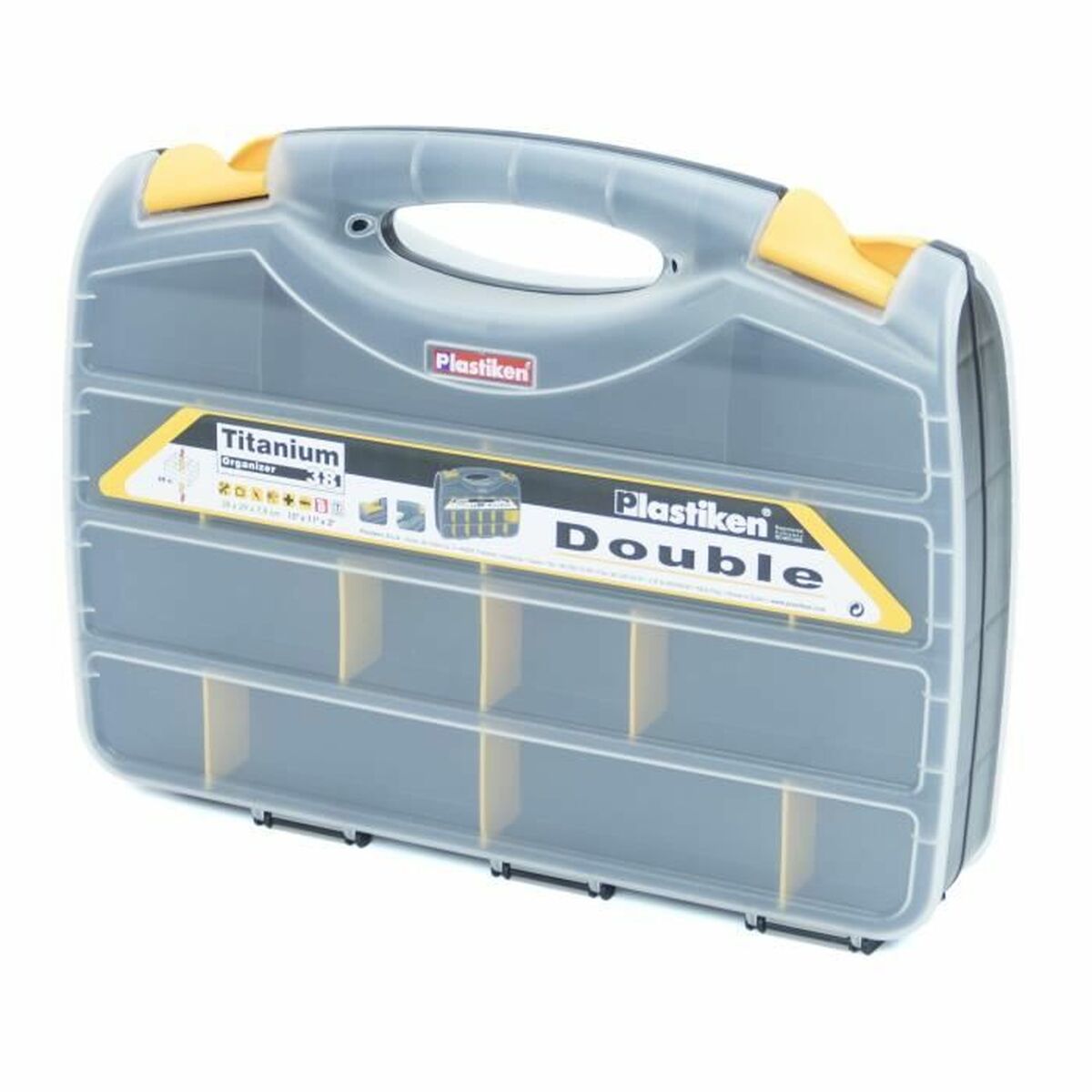 Verktygsförvaring Plastiken Titanium 80382 Double Plast 38 x 29 x 8 cm