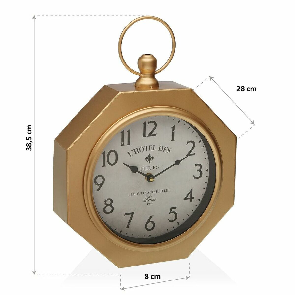 Väggklocka Versa GL Metall (28 x 8 x 40 cm) - 2