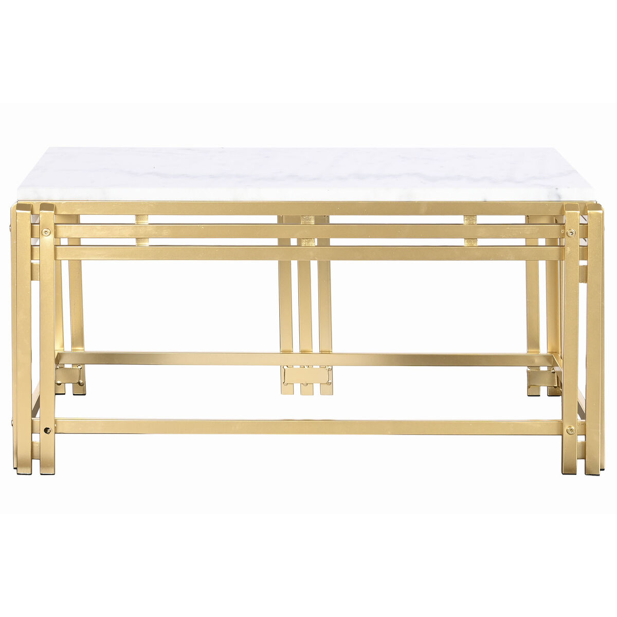 Soffbord DKD Home Decor Metall Aluminium Marmor 80 x 40 x 40 cm - 7