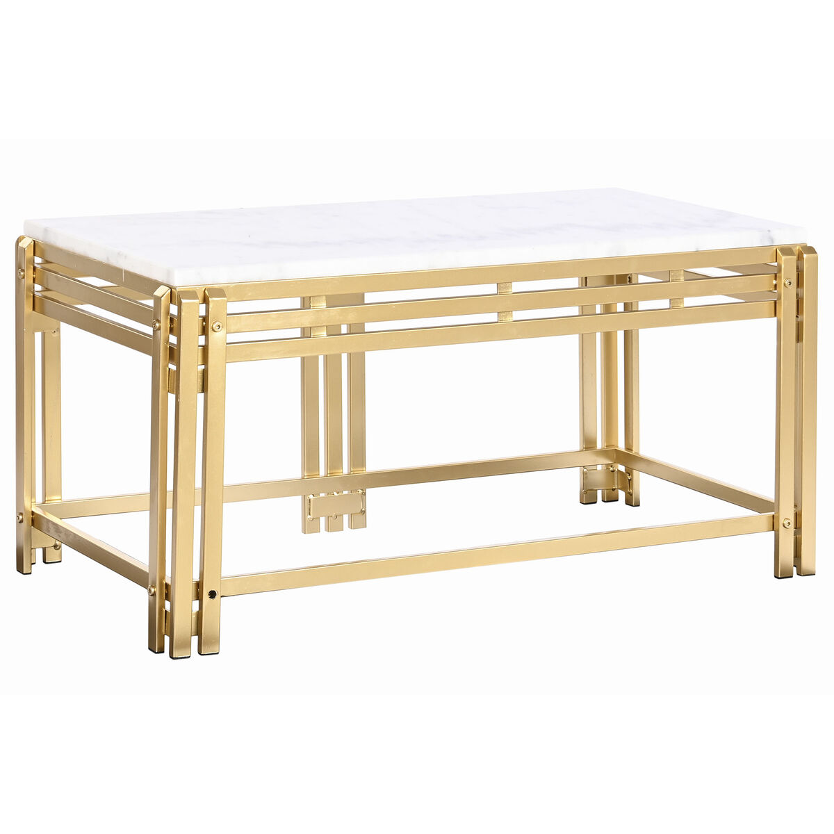 Soffbord DKD Home Decor Metall Aluminium Marmor 80 x 40 x 40 cm - 5