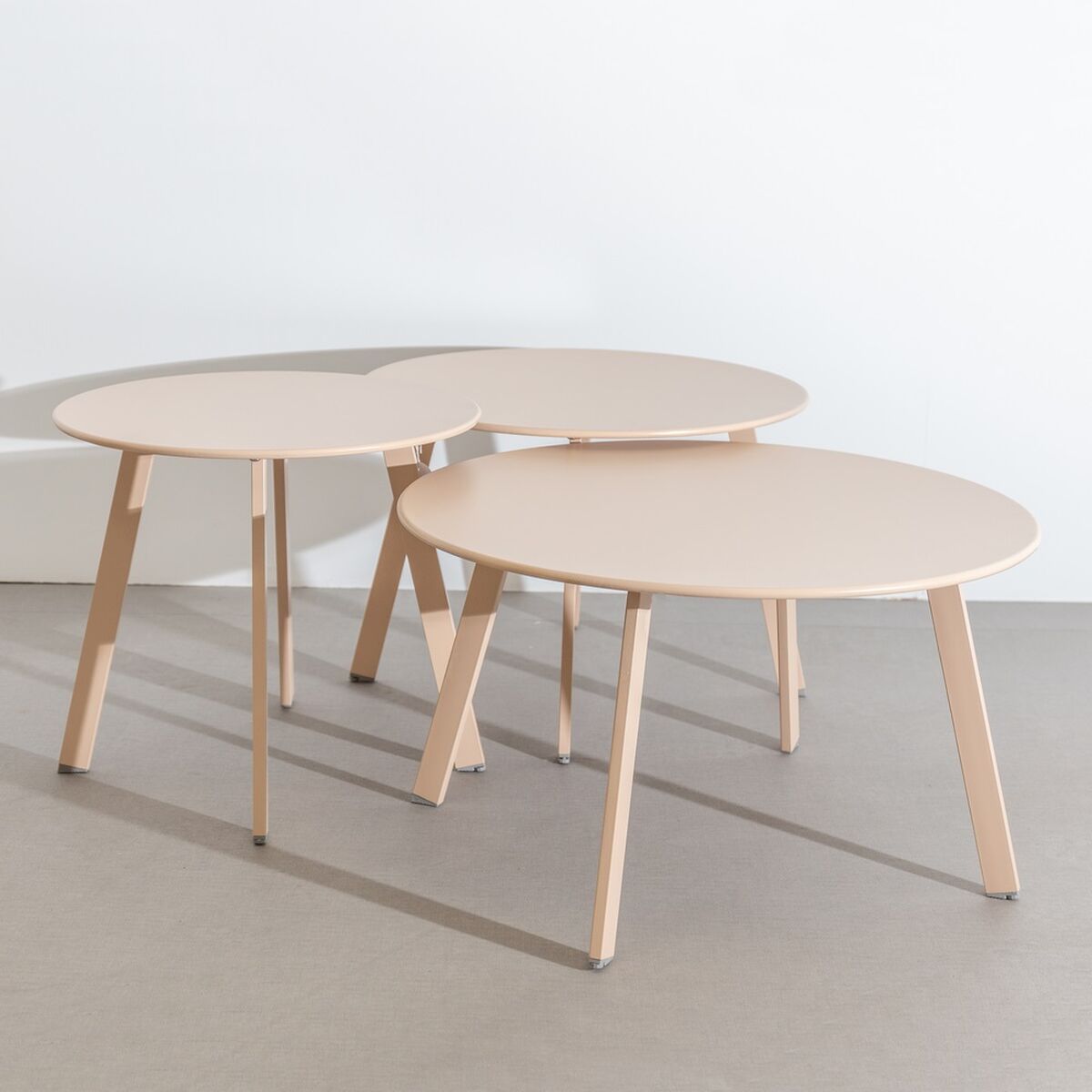 Sidobord Marzia 60 x 60 x 42 cm Stål Vit - 5