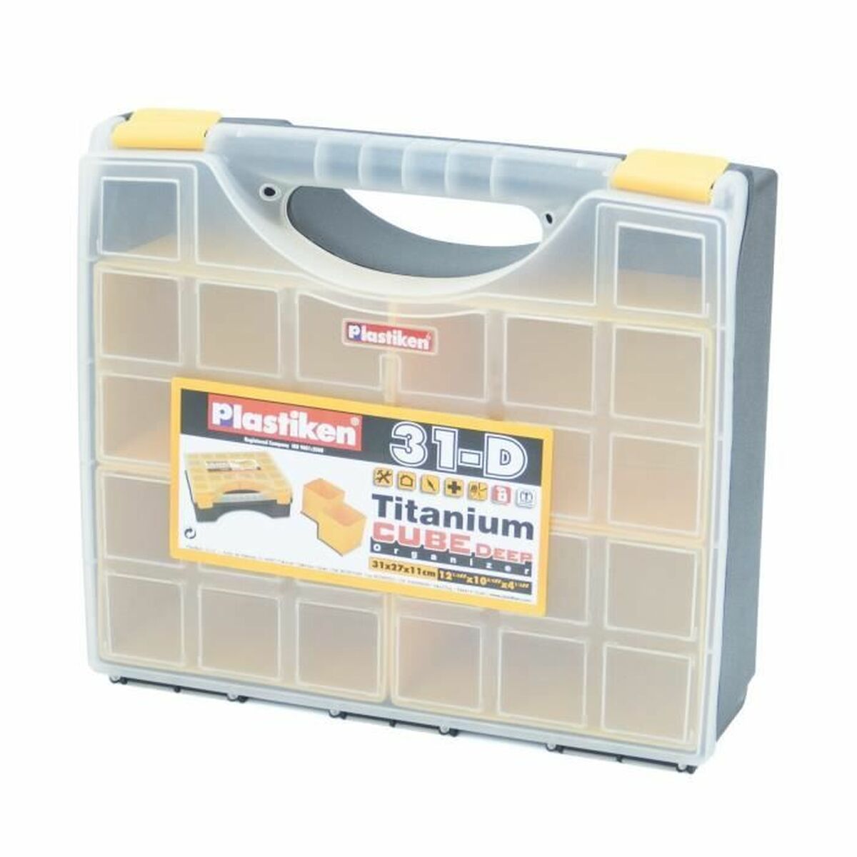 Verktygsförvaring Plastiken Titanium 83031D Plast 31 x 27 x 6 cm