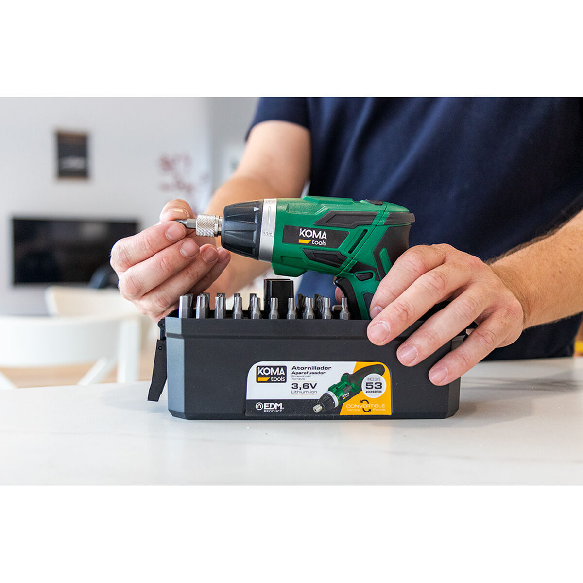 Elektrisk skruvmejsel Koma Tools 3,6 V Vändbar - 8