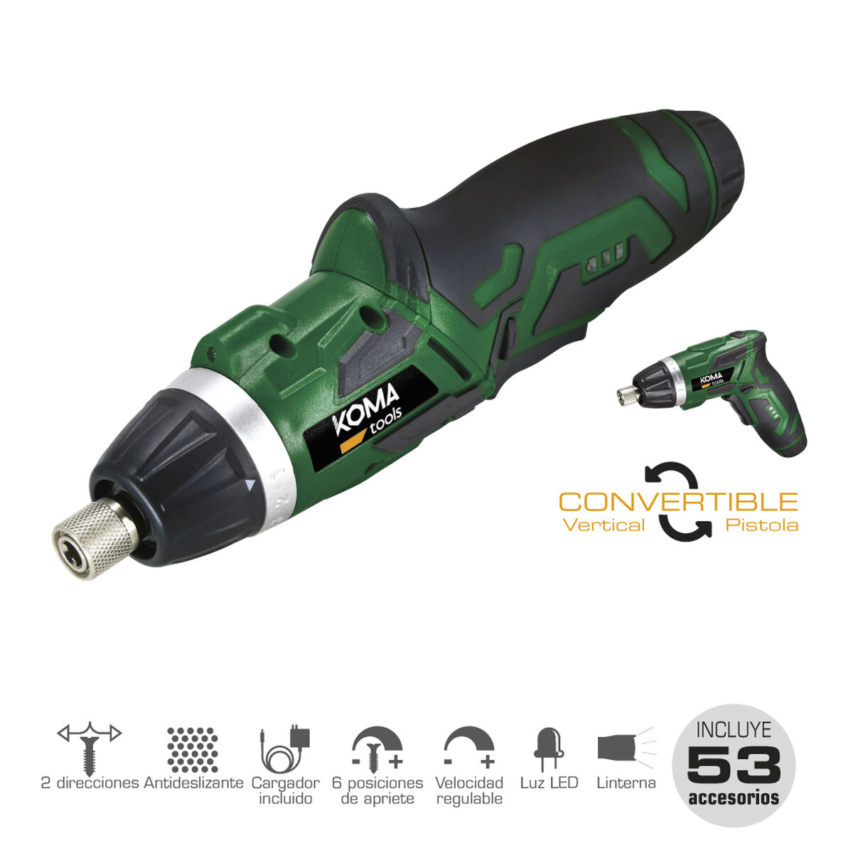 Elektrisk skruvmejsel Koma Tools 3,6 V Vändbar - 5