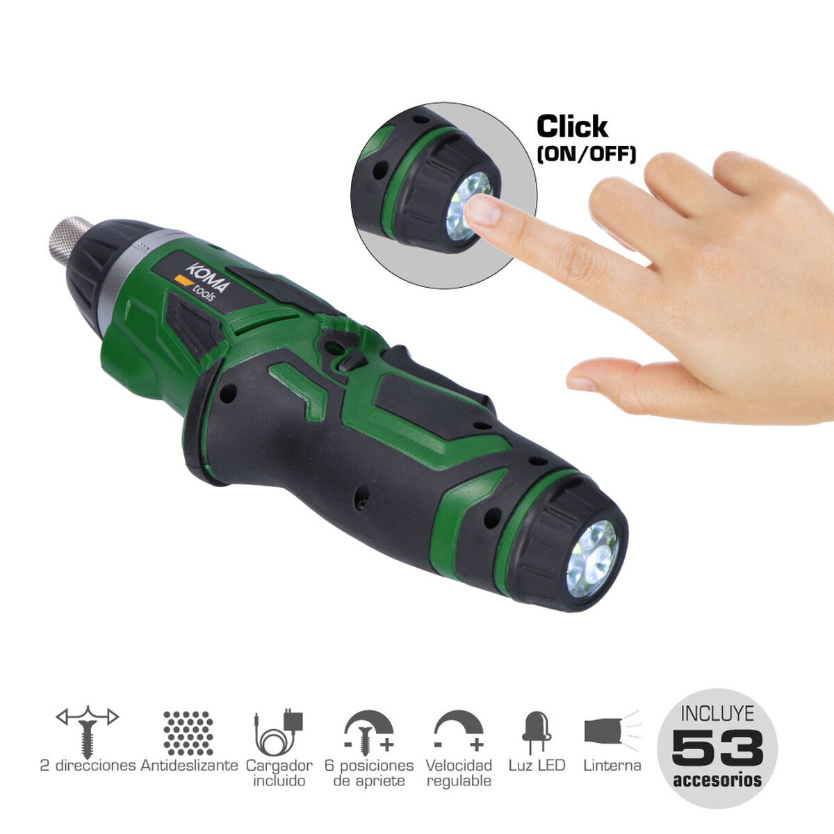 Elektrisk skruvmejsel Koma Tools 3,6 V Vändbar - 6