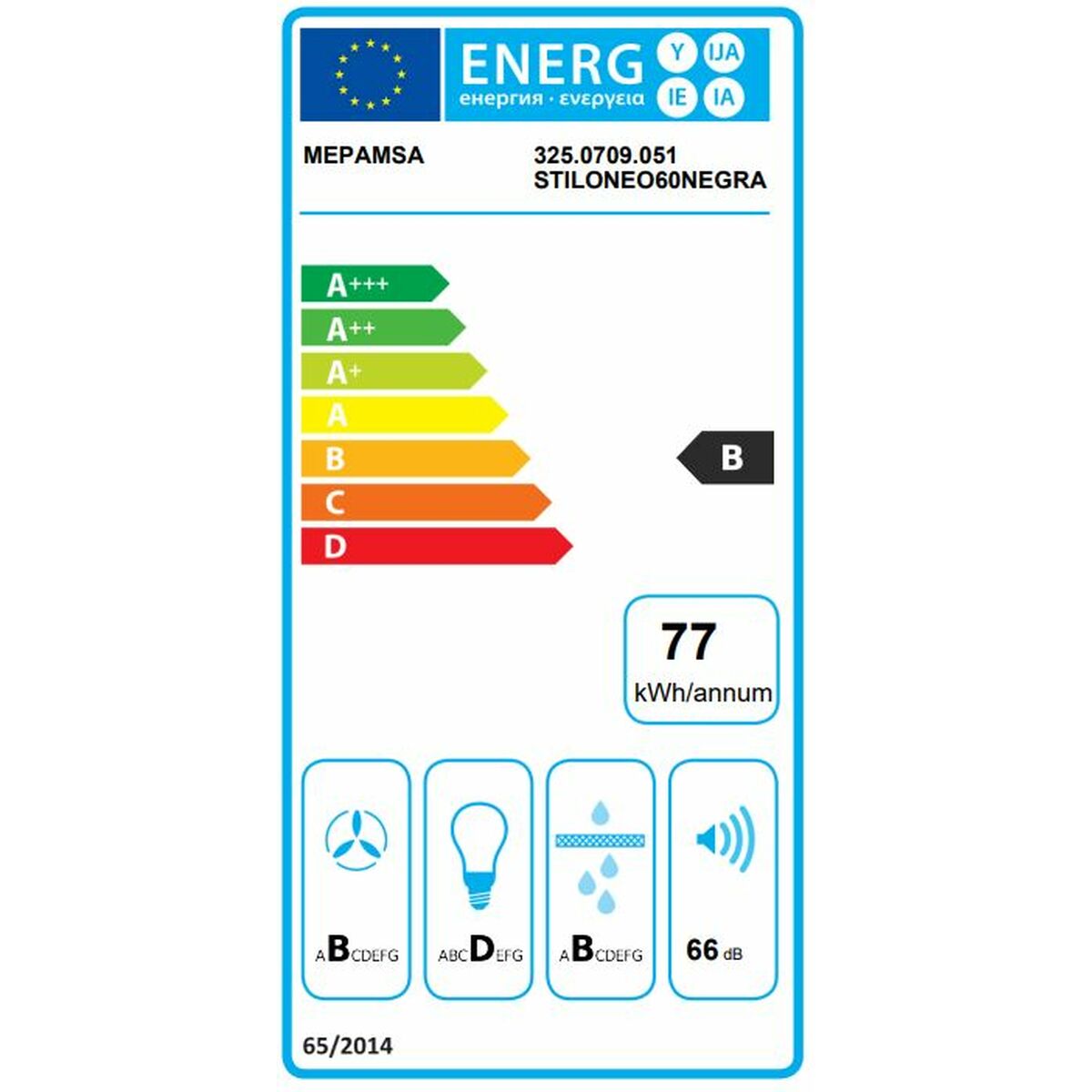 Konventionell fläkt Mepamsa STILO NEO 60 Svart - 3
