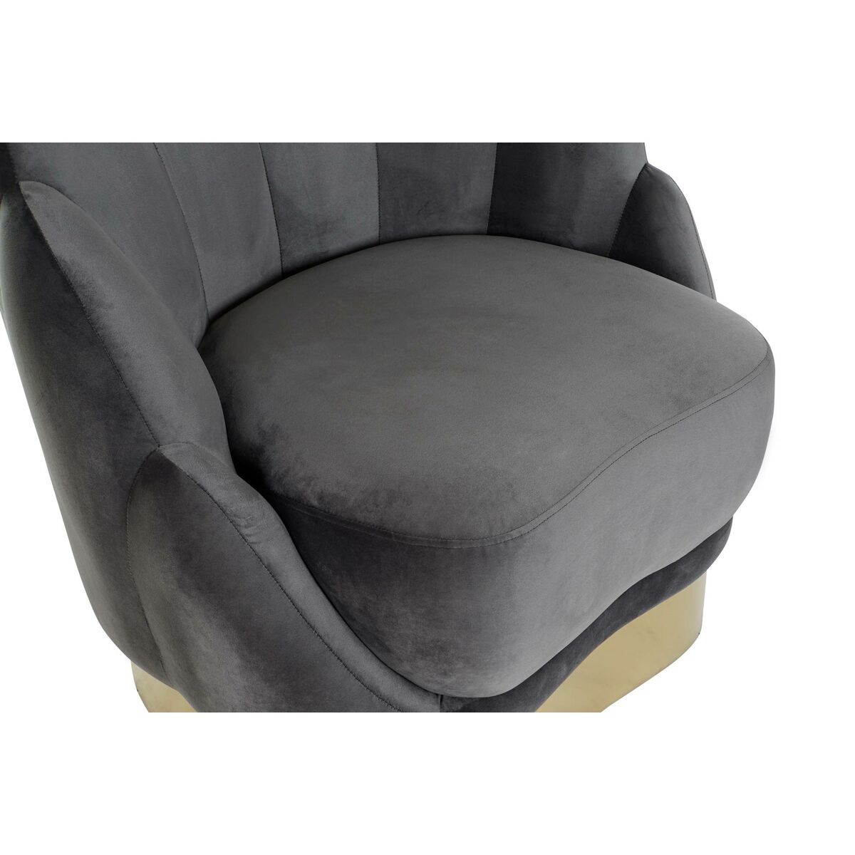 Fåtölj DKD Home Decor 86 x 80 x 85 cm Grå Metall Vit Mörkgrå - 10