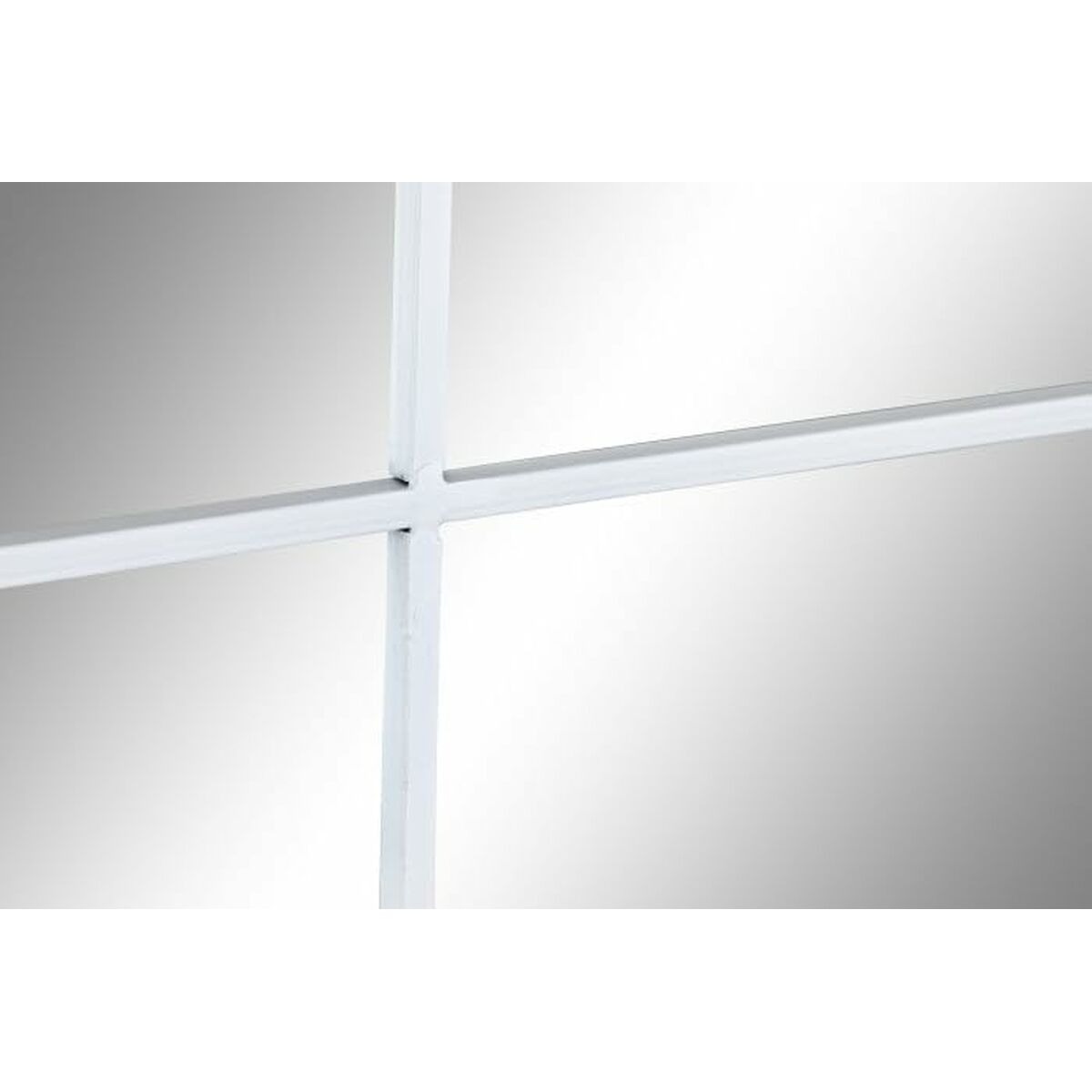 Väggspegel Vit Metall Glas Fönster 90 x 90 x 2 cm - 4