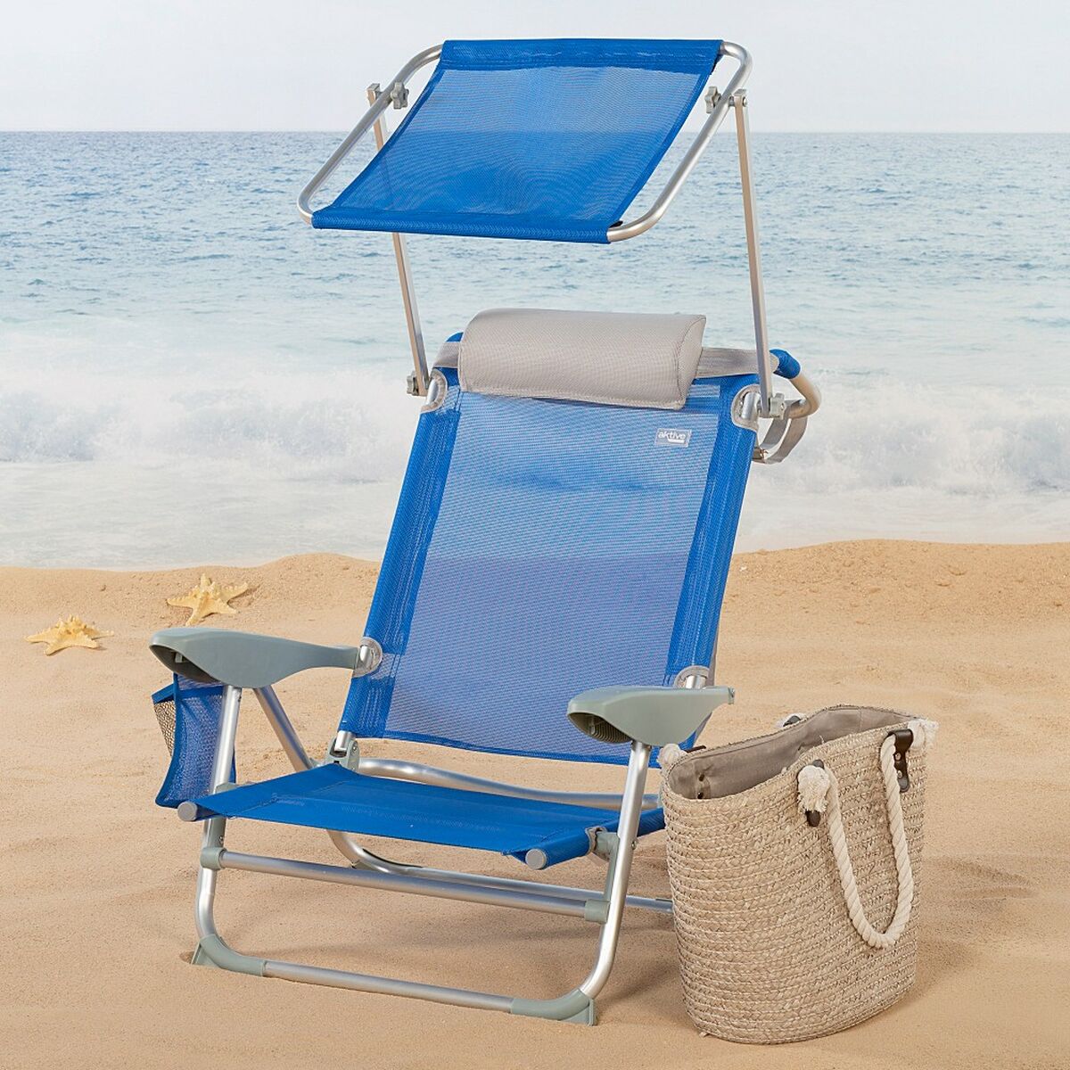 Strandstol Aktive Blå 47 x 67 x 43 cm (2 antal) - 3