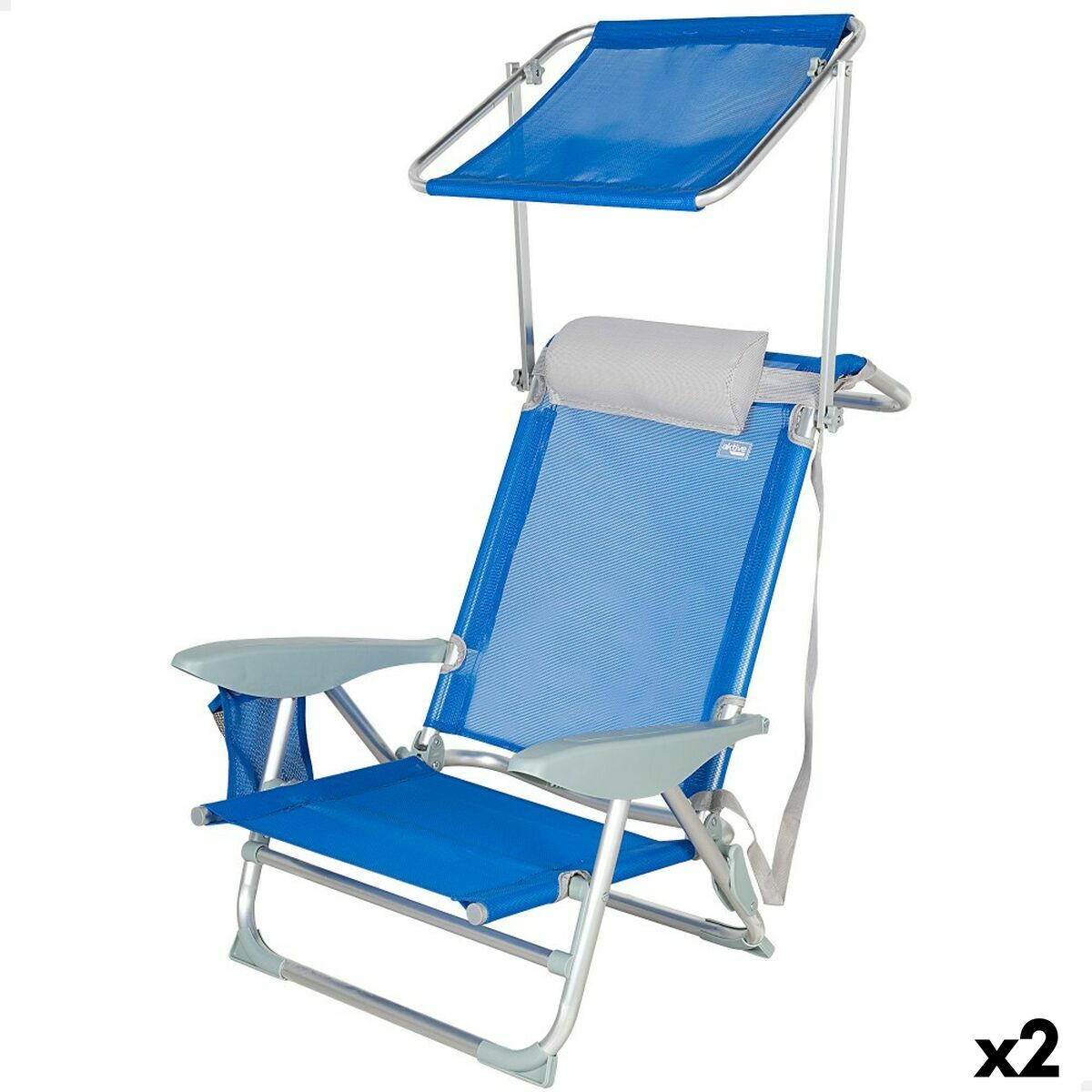 Strandstol Aktive Blå 47 x 67 x 43 cm (2 antal) - 8