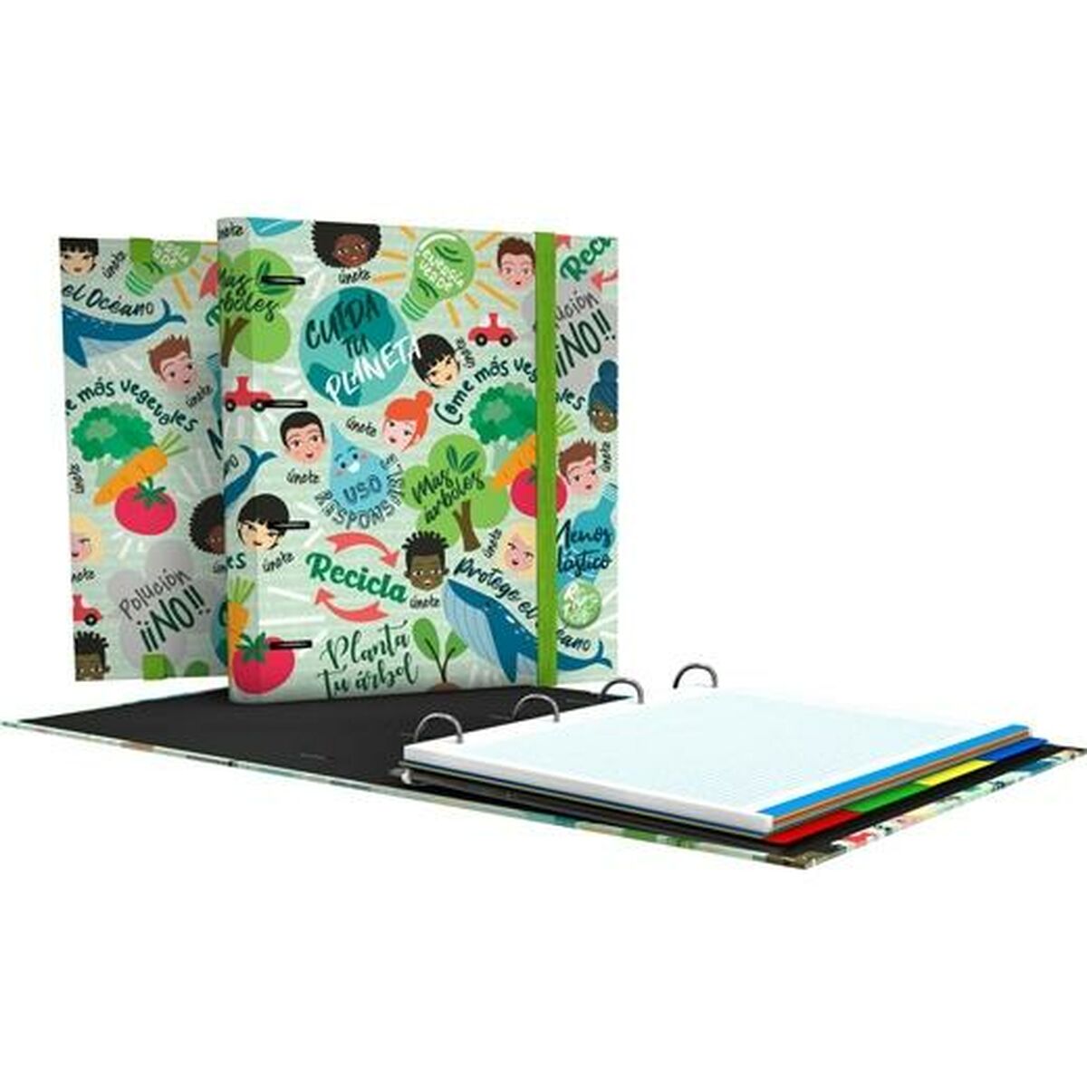 Ringpärm Grafoplas Carpebook Revolution Green Grön A4 (2 antal) - 2