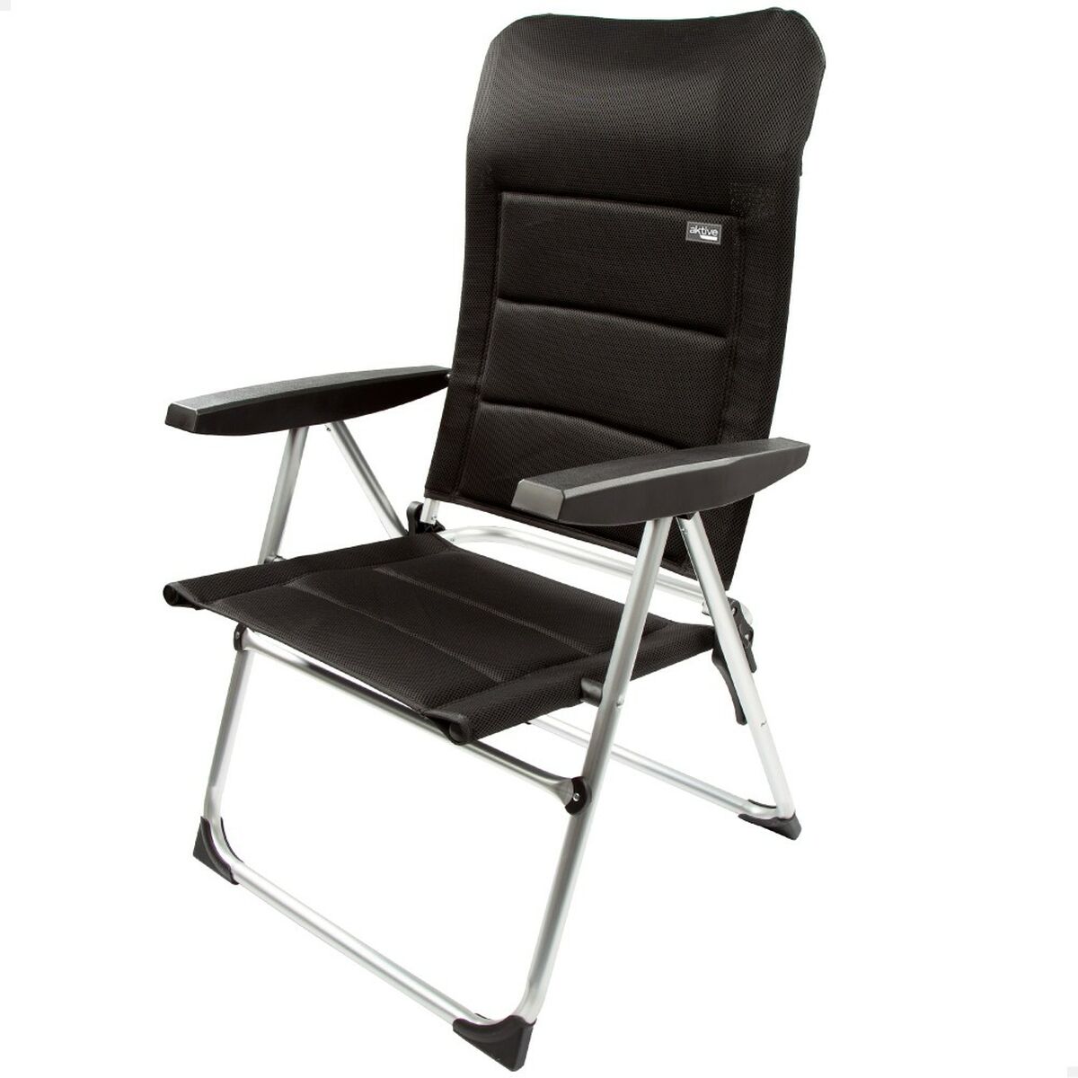 Strandstol Aktive Deluxe Hopfällbar Svart 49 x 105 x 59 cm (2 antal) - 2