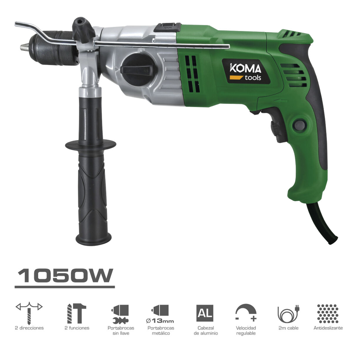 Borr- och tillbehörssats Koma Tools 1050 W 220-240 V - 5
