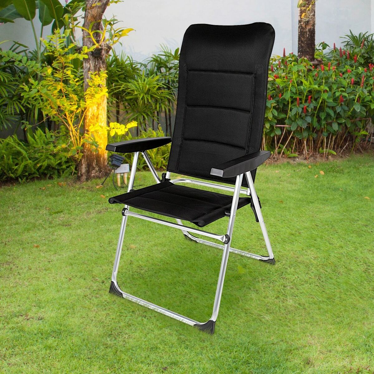 Strandstol Aktive Deluxe Hopfällbar Svart 49 x 123 x 67 cm (2 antal) - 3