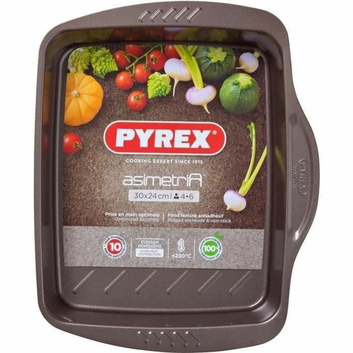 Ugnsplåt Pyrex Brun Svart Metall