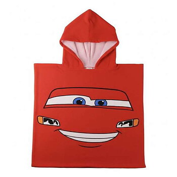 Badduksponcho med luva Cars Röd 55 x 77 cm