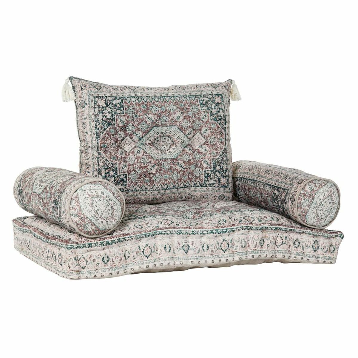 Fåtölj DKD Home Decor 8424001817511 Bomull Grön (90 x 50 x 55 cm) - 4