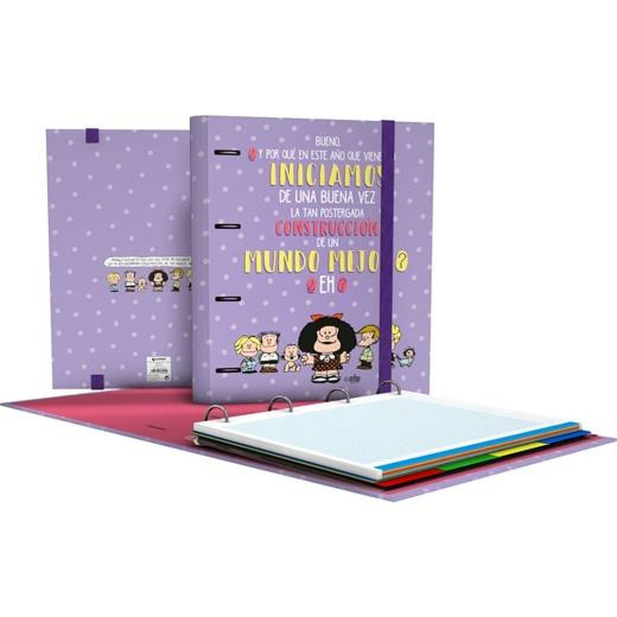 Ringpärm Mafalda Carpebook Lila A4 (2 antal) - 2