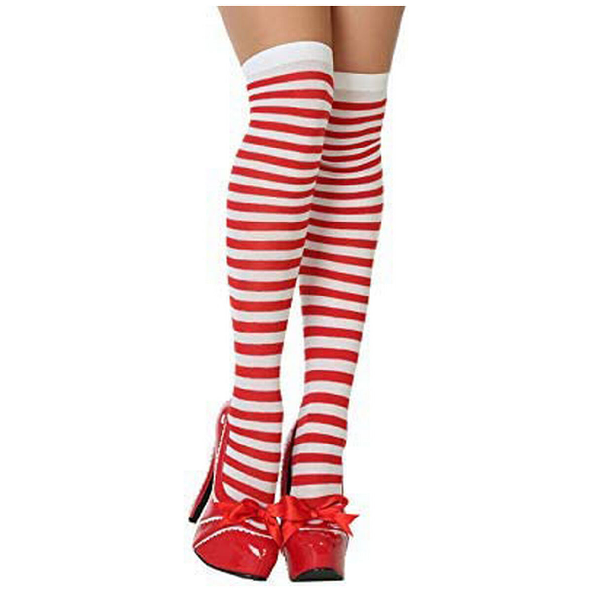 Kostymstrumpor Striped One size Röd