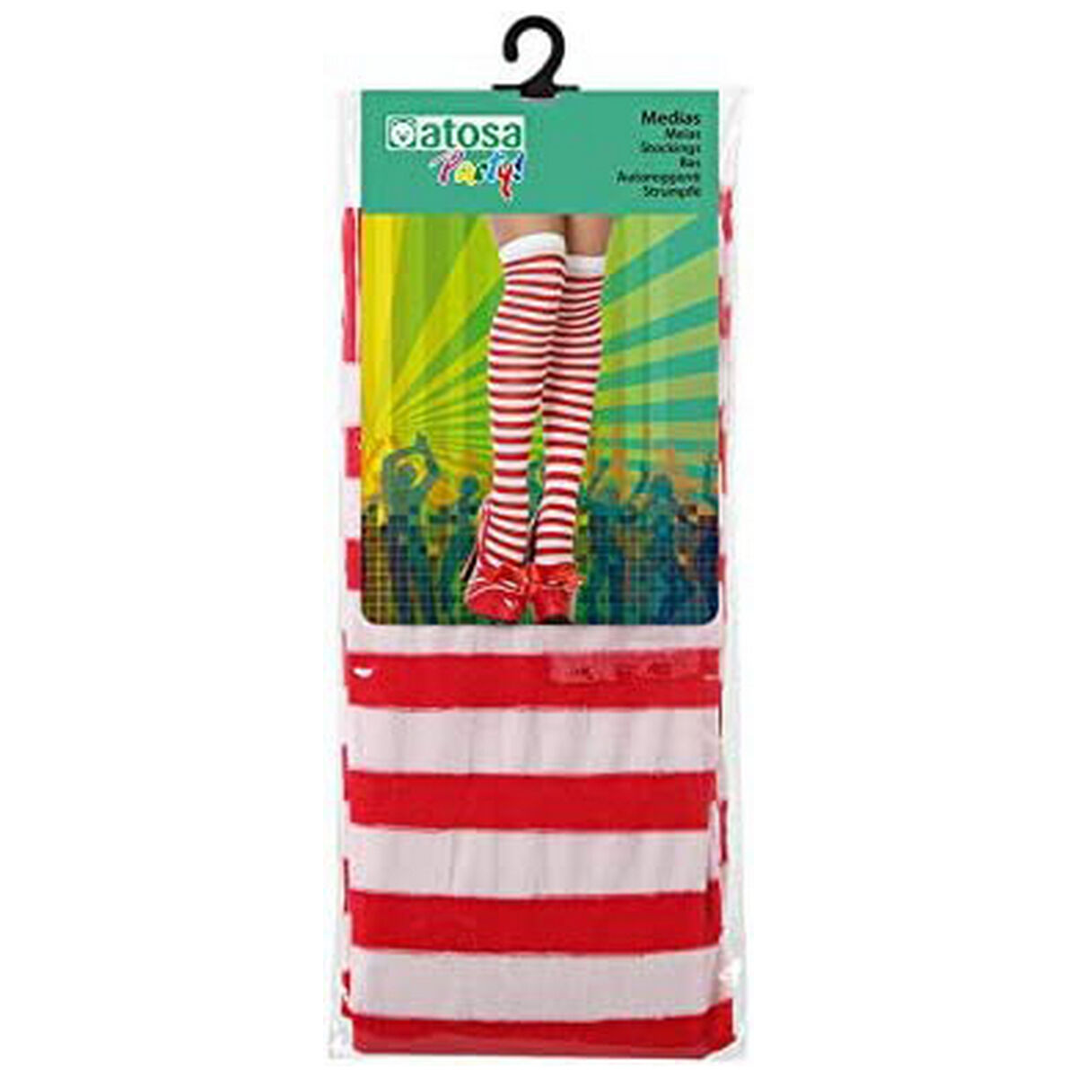 Kostymstrumpor Striped One size Röd - 3