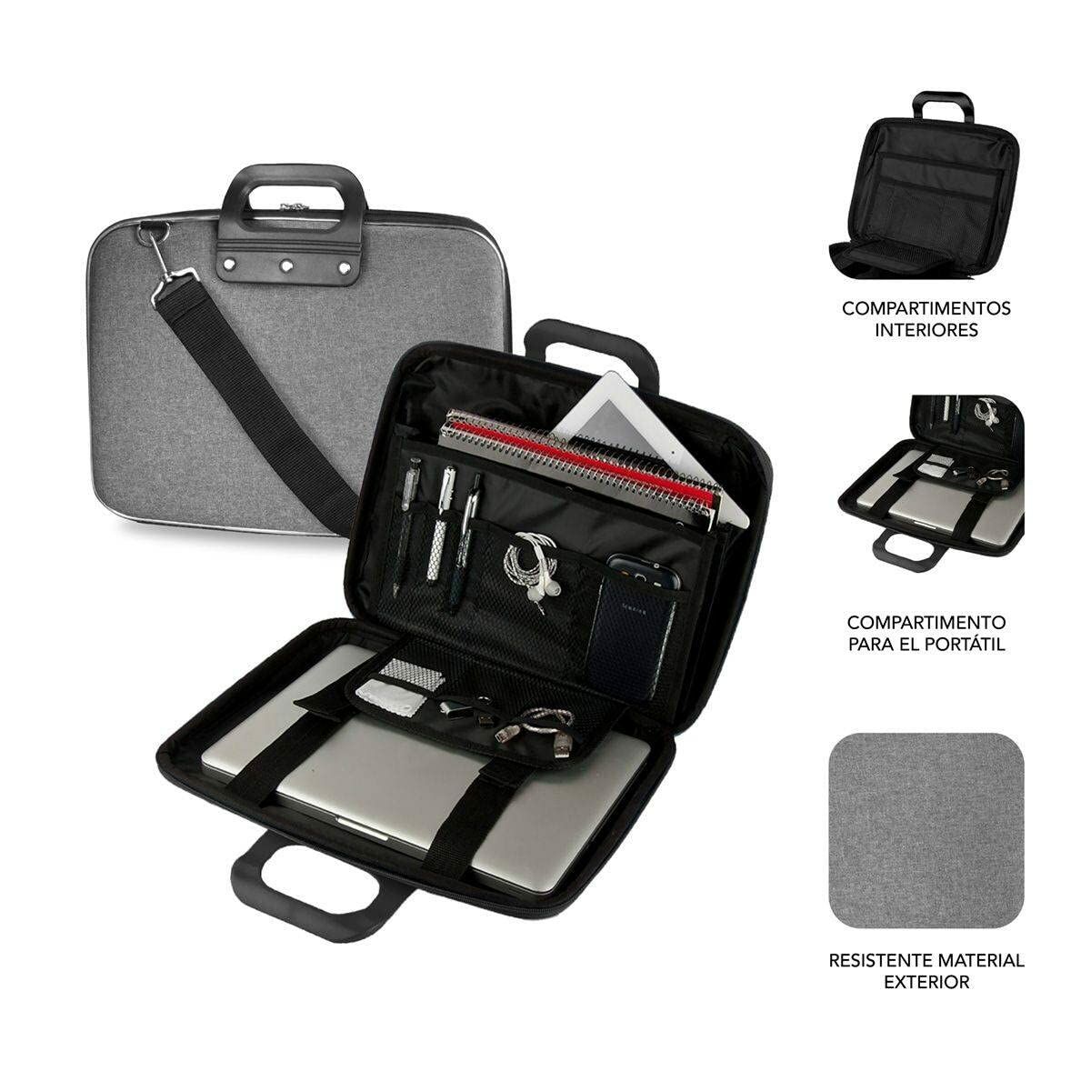 Laptopväska Subblim Maletín semirrígido Poliéster reforzado 13,3" Gris EVA - 2
