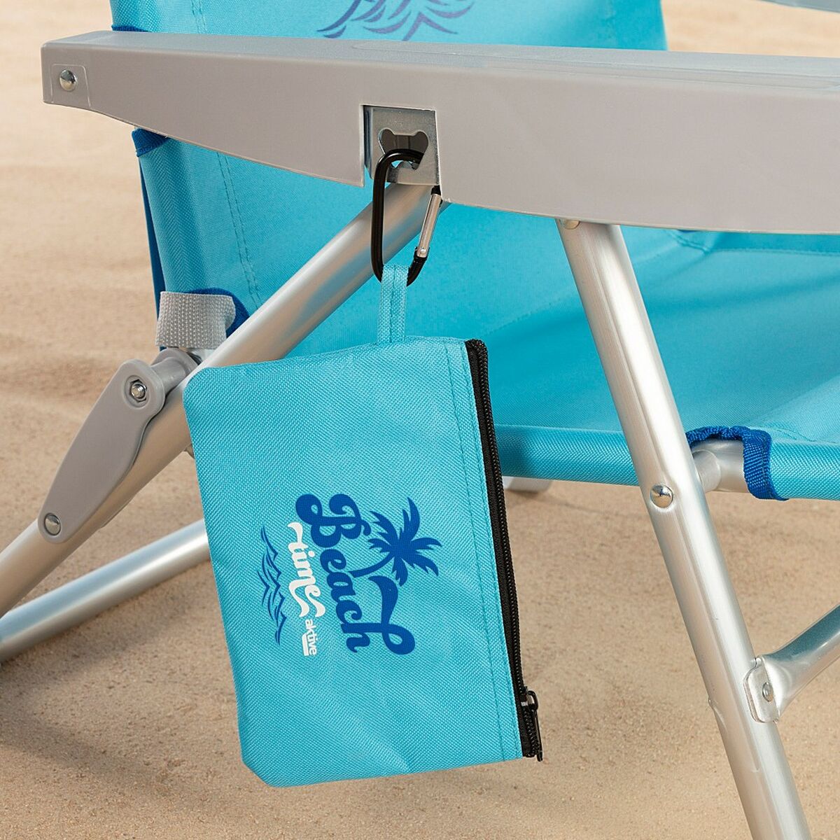 Strandstol Aktive Hopfällbar Blå 53 x 80 x 58 cm (2 antal) - 14