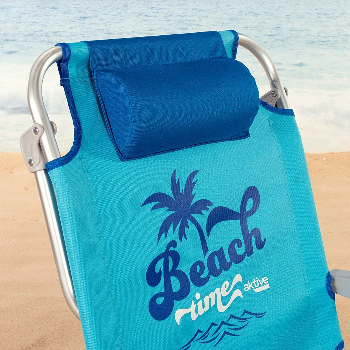 Strandstol Aktive Hopfällbar Blå 53 x 80 x 58 cm (2 antal) - 5