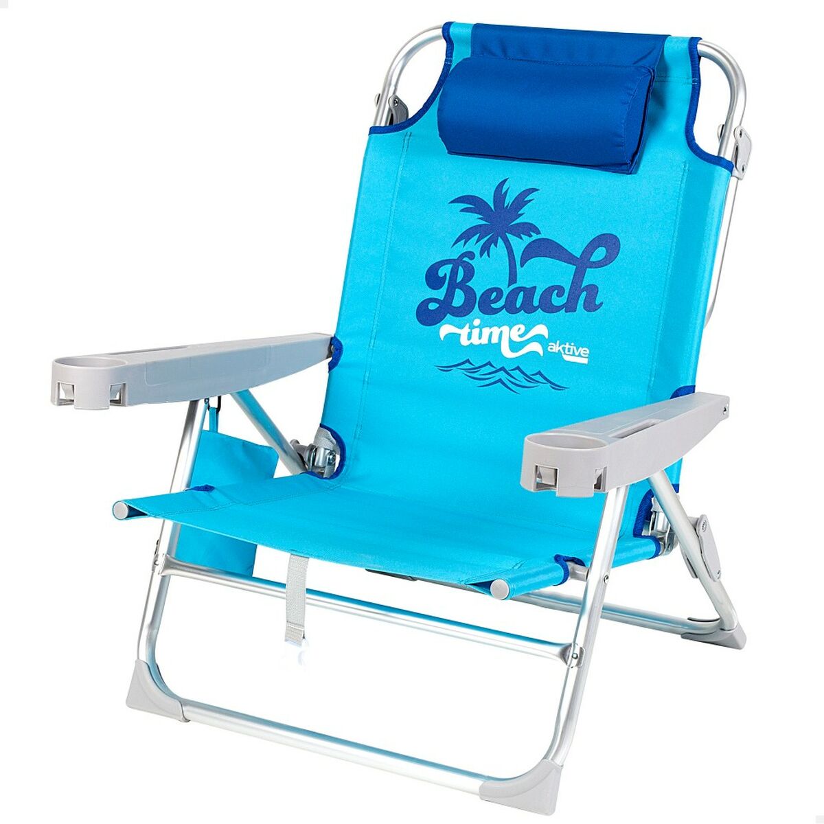 Strandstol Aktive Hopfällbar Blå 53 x 80 x 58 cm (2 antal) - 7
