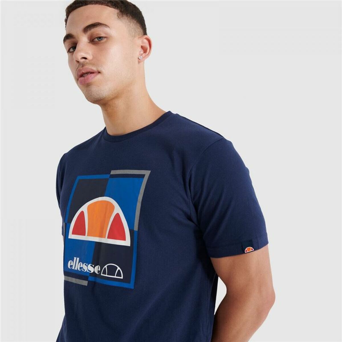 T-shirt med kortärm Herr Ellesse Michaelo Marinblå - 3