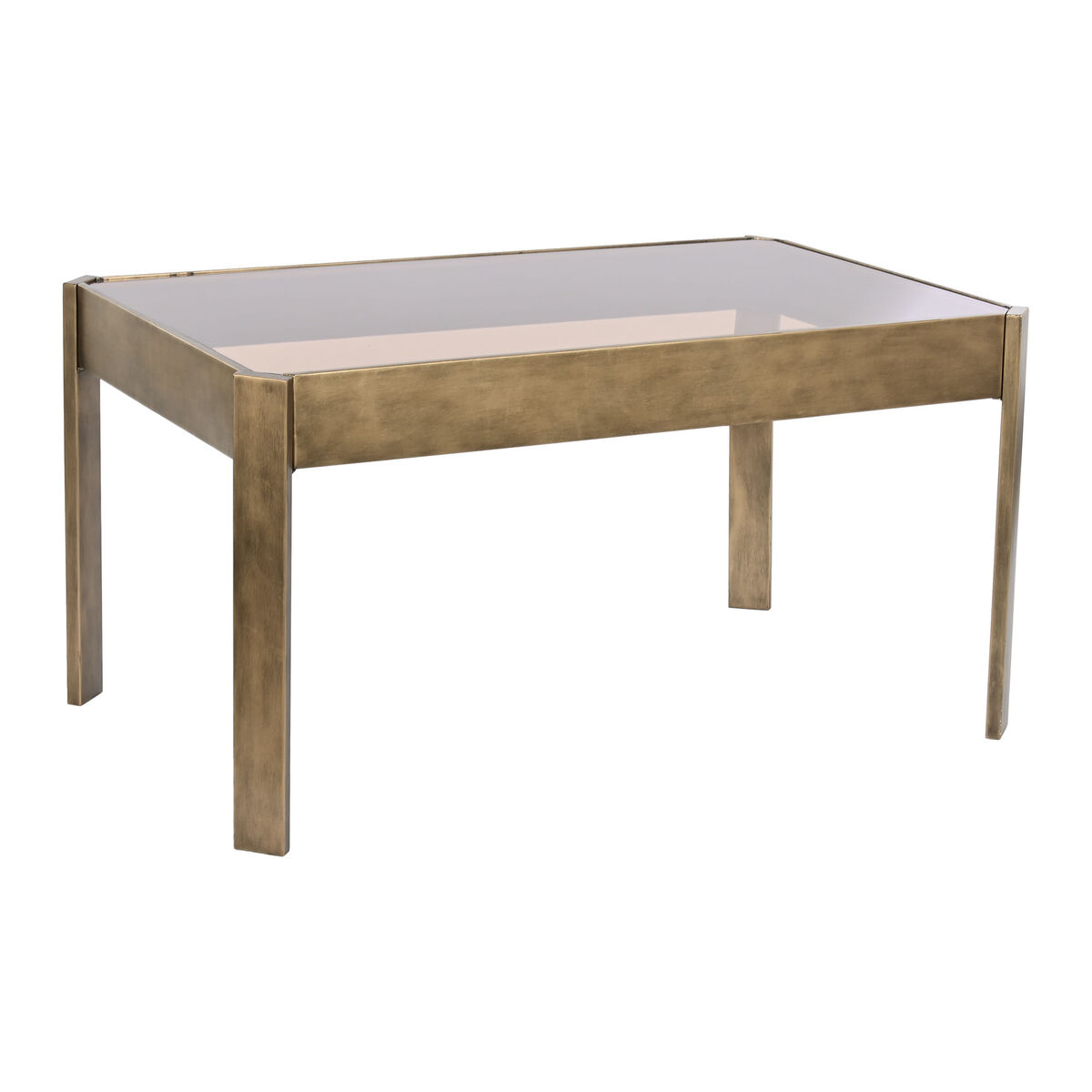 Soffbord DKD Home Decor 102 x 62 x 53 cm Glas Metall Aluminium